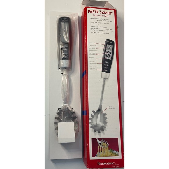 New Brookstone Pasta Smart Fork With Timer Calculates Perfect Cooking - Picture 5 of 6